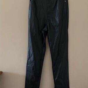 Zara Black Leather-Style Pants